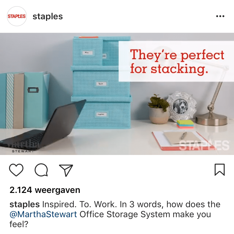 staples instagram video