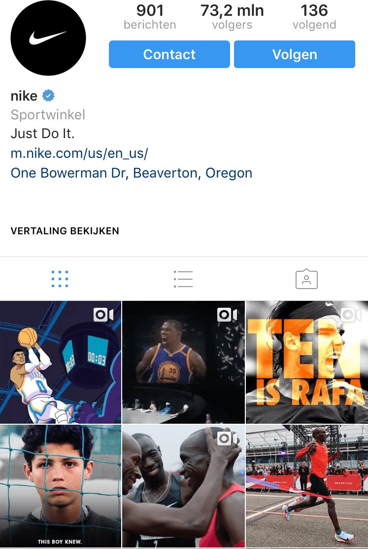 nike instagram account