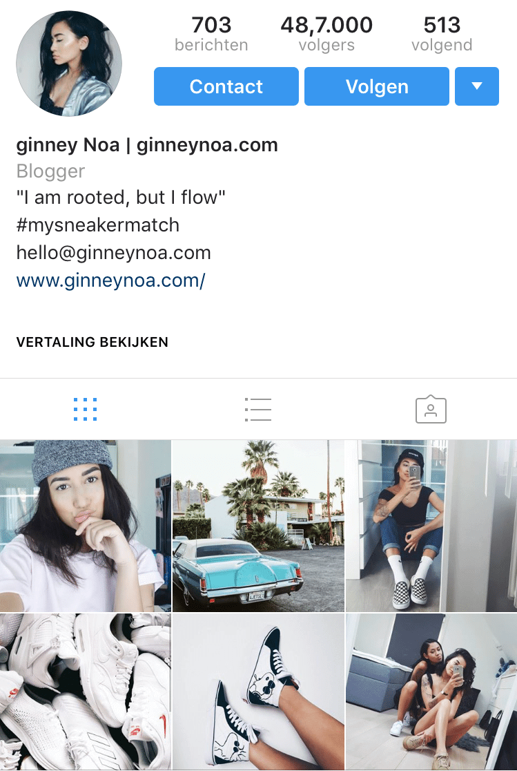 example-instagram-account-theme-shoes
